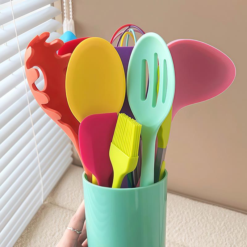 多巴胺可爱矽胶厨具套组全套家用锅铲刮刀烹饪烘焙铲汤勺厨房用具