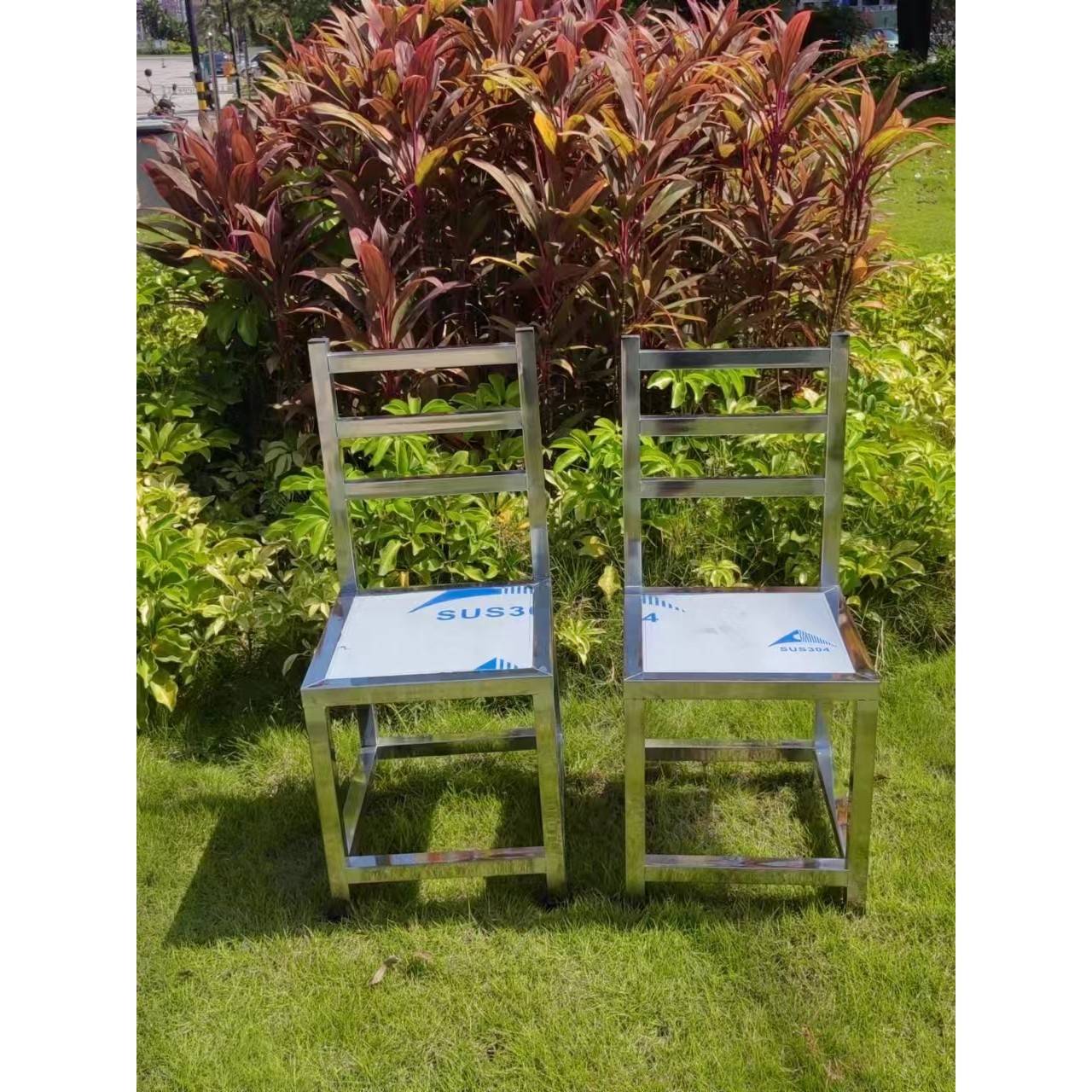 不锈钢加厚靠背椅凳子酒店家用工厂流水线大排档会议室棋牌室