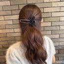 网红韩系蝴蝶结镶钻发夹女后脑勺发卡鸭嘴夹抓夹女一字夹盘发头饰