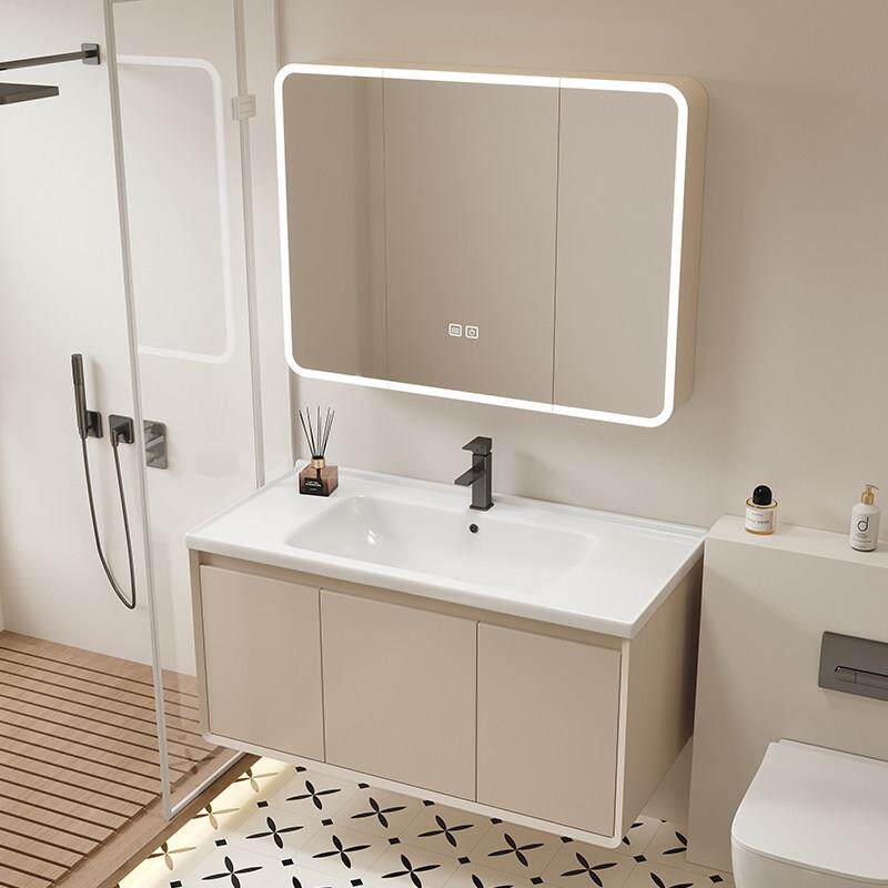 新款加厚蜂窝铝浴室柜化妆室洗脸盆柜组合陶瓷一体盆洗手盆洗漱台