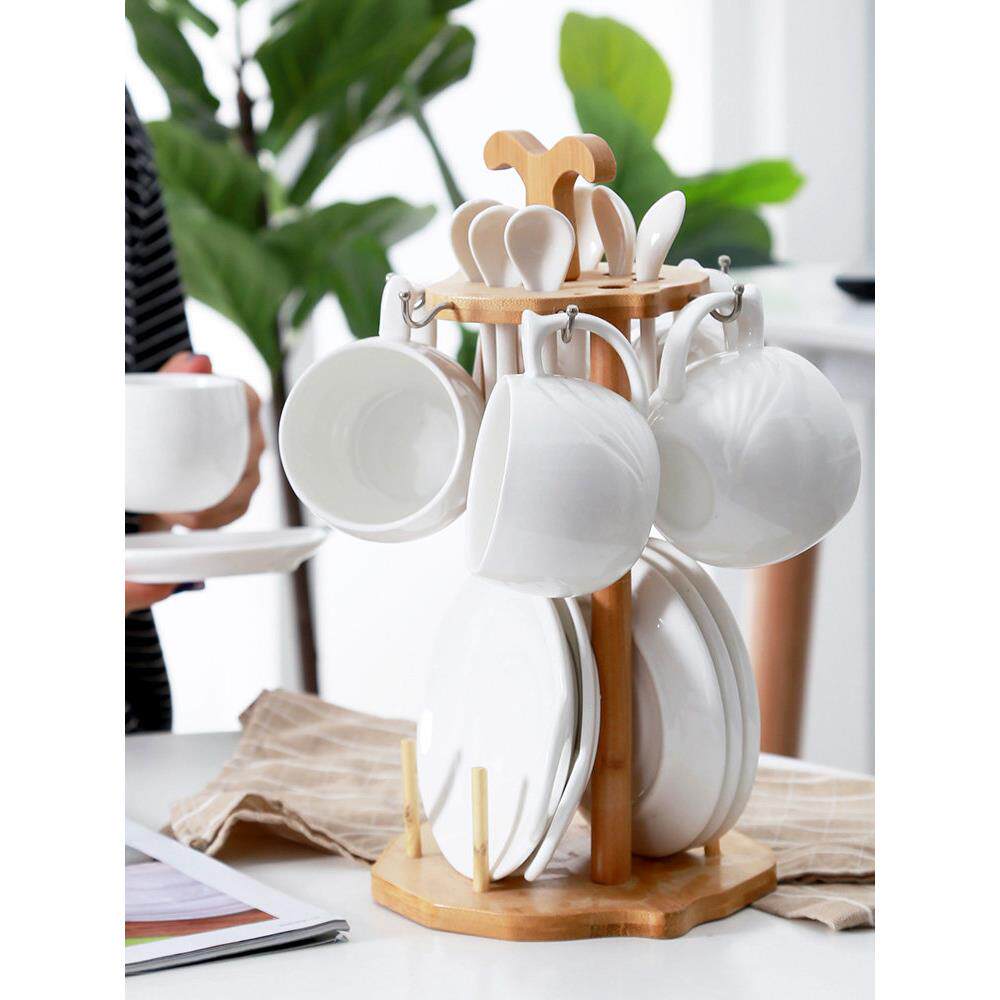 咖啡杯欧式小奢华带勺组合咖啡具陶瓷简约下午茶具茶杯带杯架套装