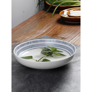 陶瓷碗家用焗饭碗汤碗 北欧风简约餐具 收汁菜盘沙拉碗9寸浅汤盘
