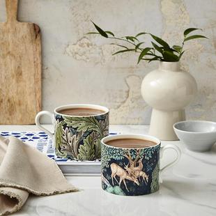Morris 英国进口Spode Co陶瓷马克杯咖啡杯茶杯情侣对杯礼盒