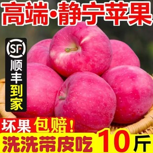 甘肃静宁红富士苹果当季新鲜水果脆甜冰糖心10斤整箱包邮现摘现发