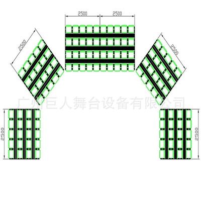 2.5m看台座椅铝合金简易球场观赛观众座椅阶梯看台