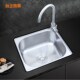 大水槽小单盆加厚一体成型304不锈钢小单槽洗菜盆洗手盘水池 包邮