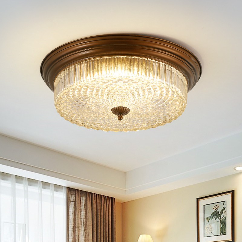 吸顶灯复古美式乡村卧室灯简约大气中古书房灯阳台2023年新款灯具