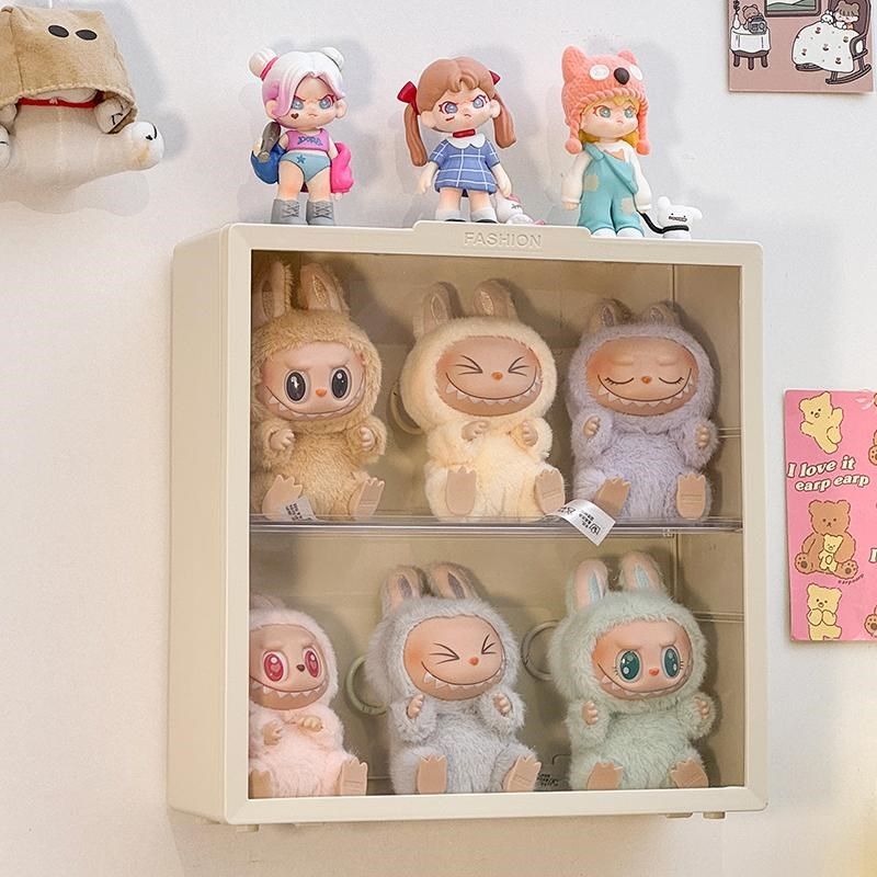 labubu展示盒挂墙拉布布搪胶公仔收纳盒棉花娃娃毛绒玩具透明娃柜,收纳整理,手办收纳盒,淘宝优惠券,粉丝福利购,淘宝优惠卷