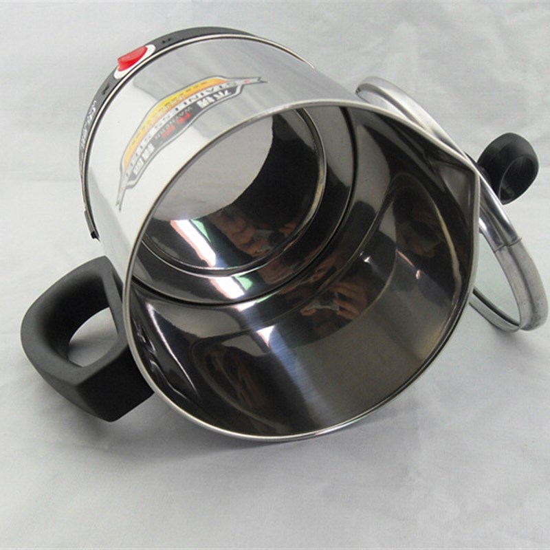 不锈钢电热杯煮面杯多功能电煮锅学生杯电热锅1.4L学生宿舍