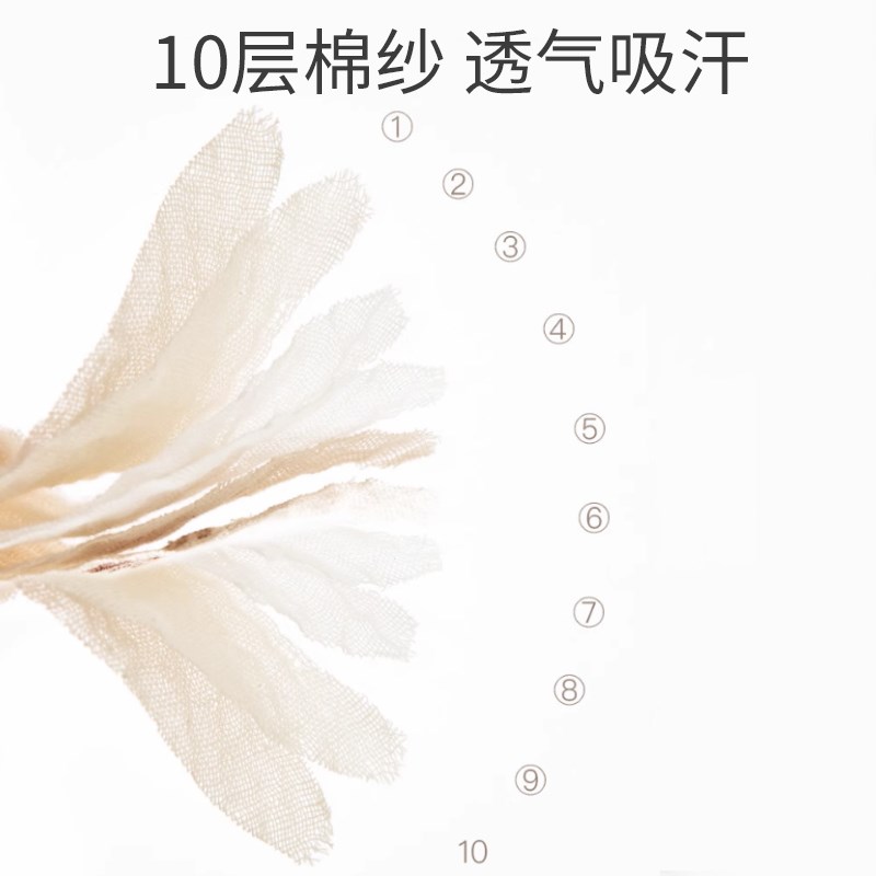 云片枕婴儿枕头夏天透气新生儿0到6个月宝宝定型枕透气吸汗平枕巾