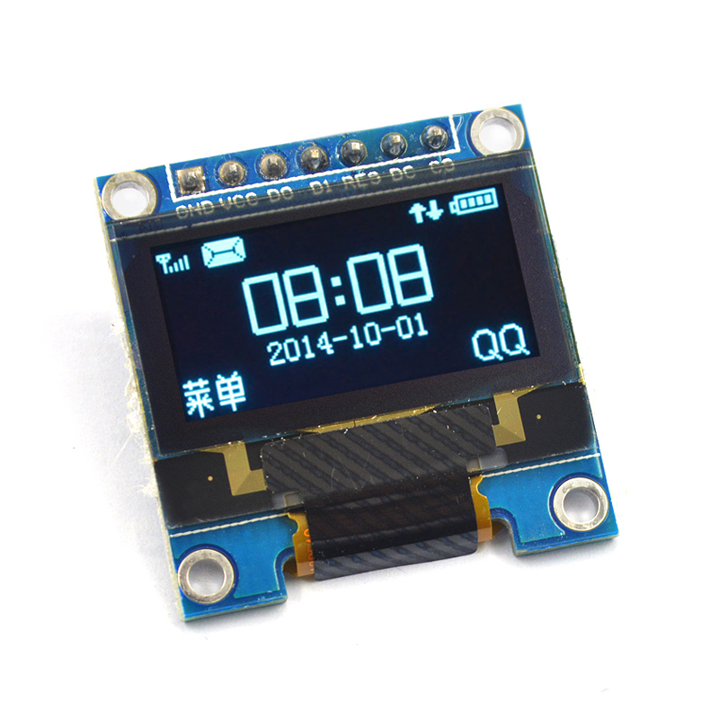 0.96寸OLED显示屏模块 液晶屏 屏幕开发板12864屏 STM32 IIC/SPI