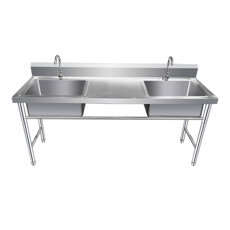 加厚304不锈钢水池双槽工作台平台洗碗池洗菜盆家用厨房商用定做
