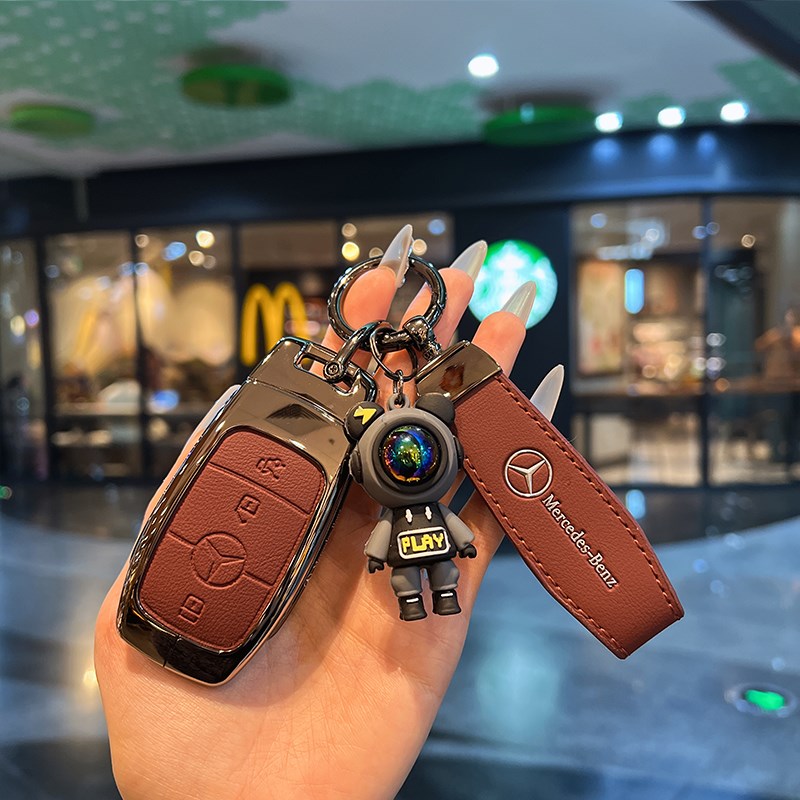 奔驰钥匙套新E级C级A级A200L包 C260L车E300L壳GLC300/GLE/GLA扣