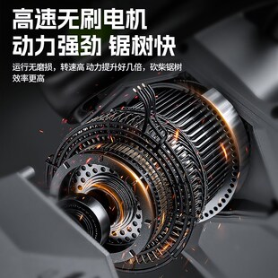 高速电锯大功率锂电锯家用小型手持锂电池大容量锯树伐木锯 充电式