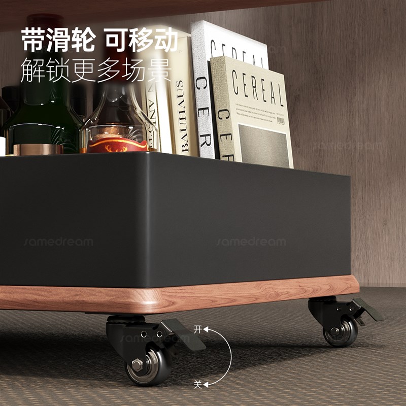 移动茶几客厅家用小推车边几小户型沙发边桌带轮轻奢高级感置物架