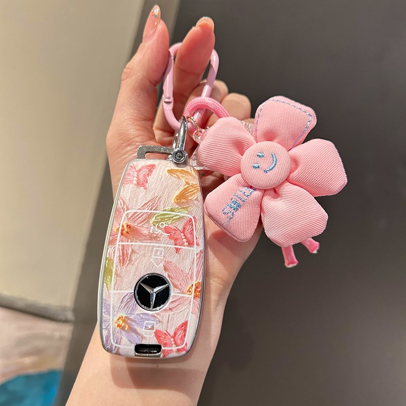 适用于奔驰E300l钥匙套c260l车180l/a200l/c200l/GLC260/GLA200女