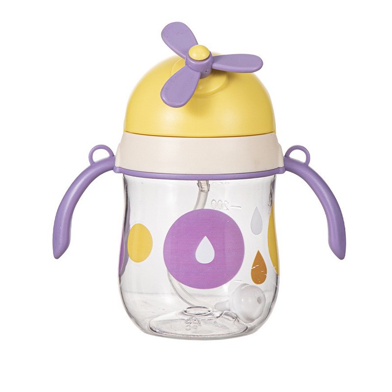 婴儿水瓶儿童吸管杯一岁以上宝宝喝水杯子防摔学饮杯喝奶带刻度