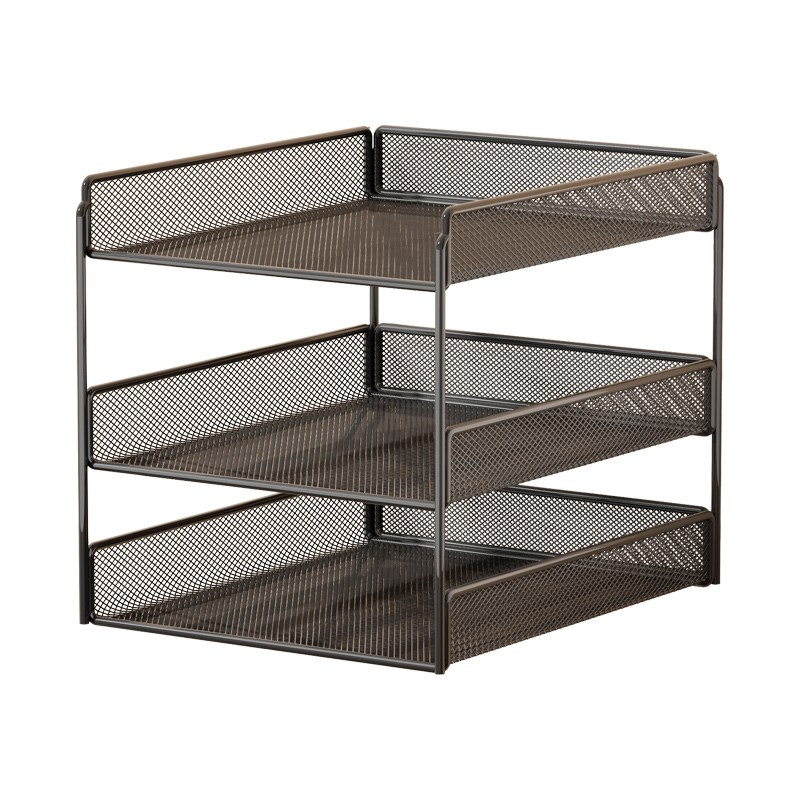 办公桌置物架文件收纳架档案收纳盒办公用品多层储物箱子文件柜A4