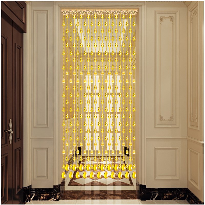 水晶葫芦珠帘卧室门帘隔断玄关过道客厅餐厅阳台厕所免打孔挂帘子