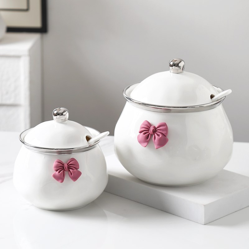 轻奢猪油罐家用陶瓷荤油罐耐高温油泼辣子辣椒罐大容量陶瓷调料罐