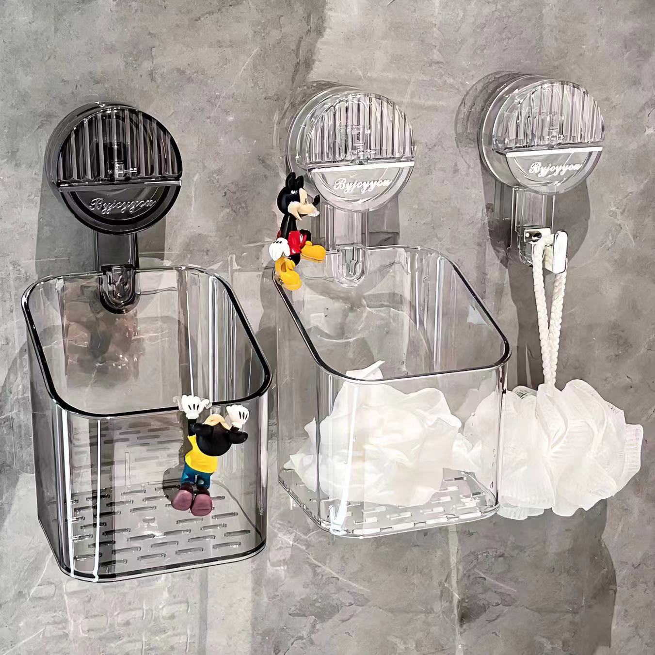 二次废弃洗脸巾收纳盒壁挂浴室洗漱台棉柔巾卫生间牙刷吸盘置物架