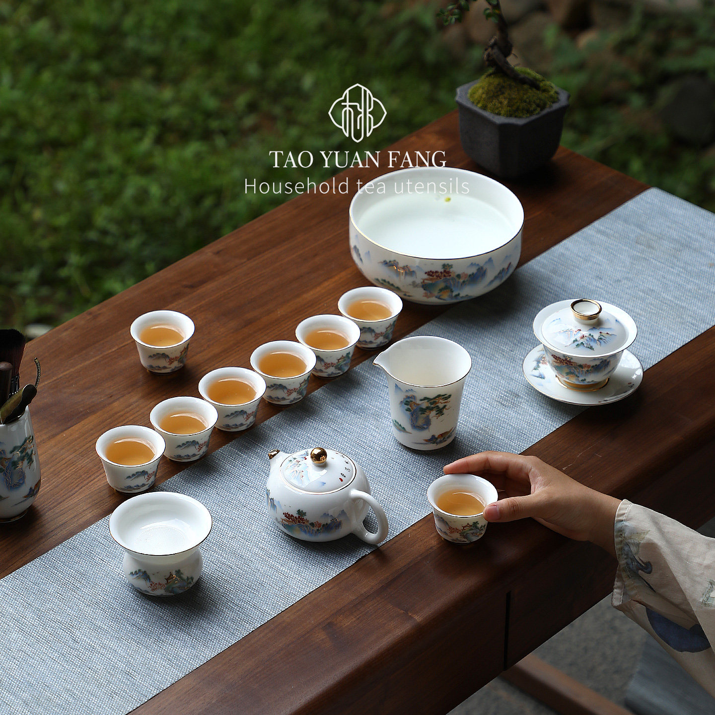 功夫茶具套装2026新款茶杯陶瓷羊脂玉白瓷泡茶专用盖碗家用喝茶杯