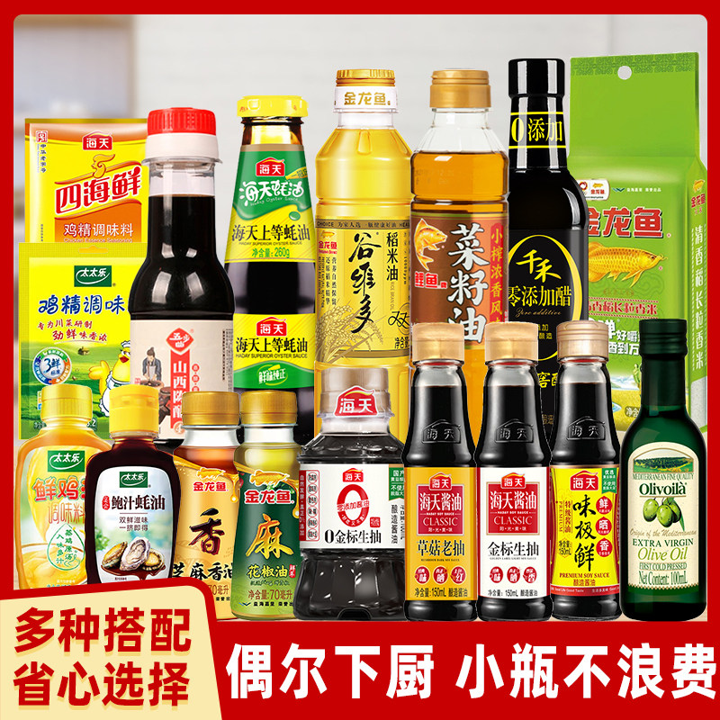 海天小瓶酱油醋组合装瓶装宿舍租房多种调味料套装厨房用品套装