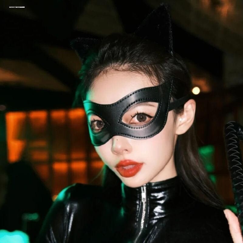 猫女眼罩狐狸面具女日系性感万圣节派对化妆舞会cos半脸面罩情调