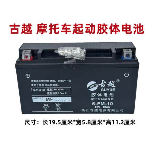 启典KD150-U/U1/G1/Z2/G2机车古越胶体蓄电池干电瓶升仕ZT310