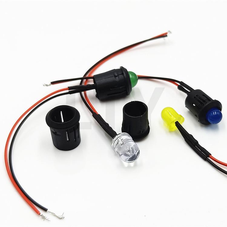 8MM 10MM带线带灯套LED发光二极管灯珠3V5V6V12V24V36V48V110V220