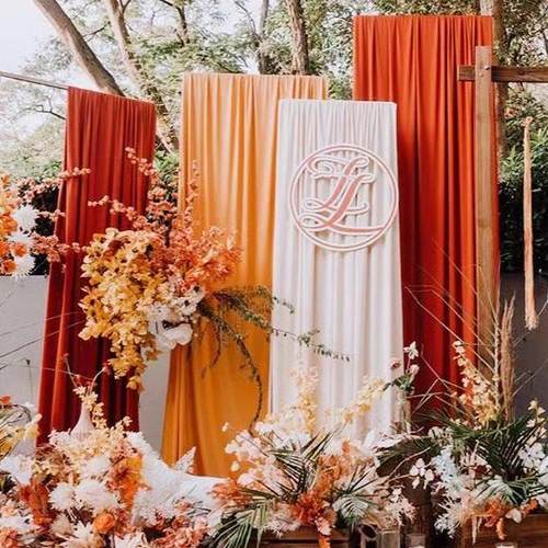 婚庆布艺婚礼吊顶布幔珍珠雪纺布婚礼舞台木架拱门装饰背景纱幔布