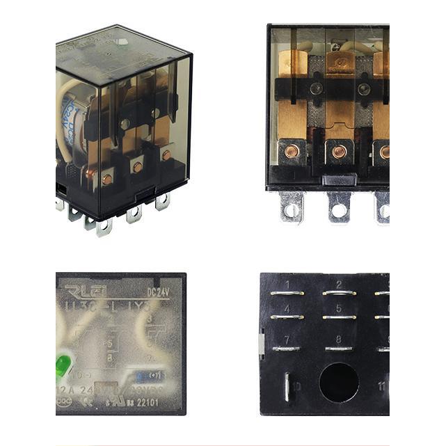 MY4N-J小型中间继电器220v交流5v12v24v48v伏直流HH54P底座MY2N-J