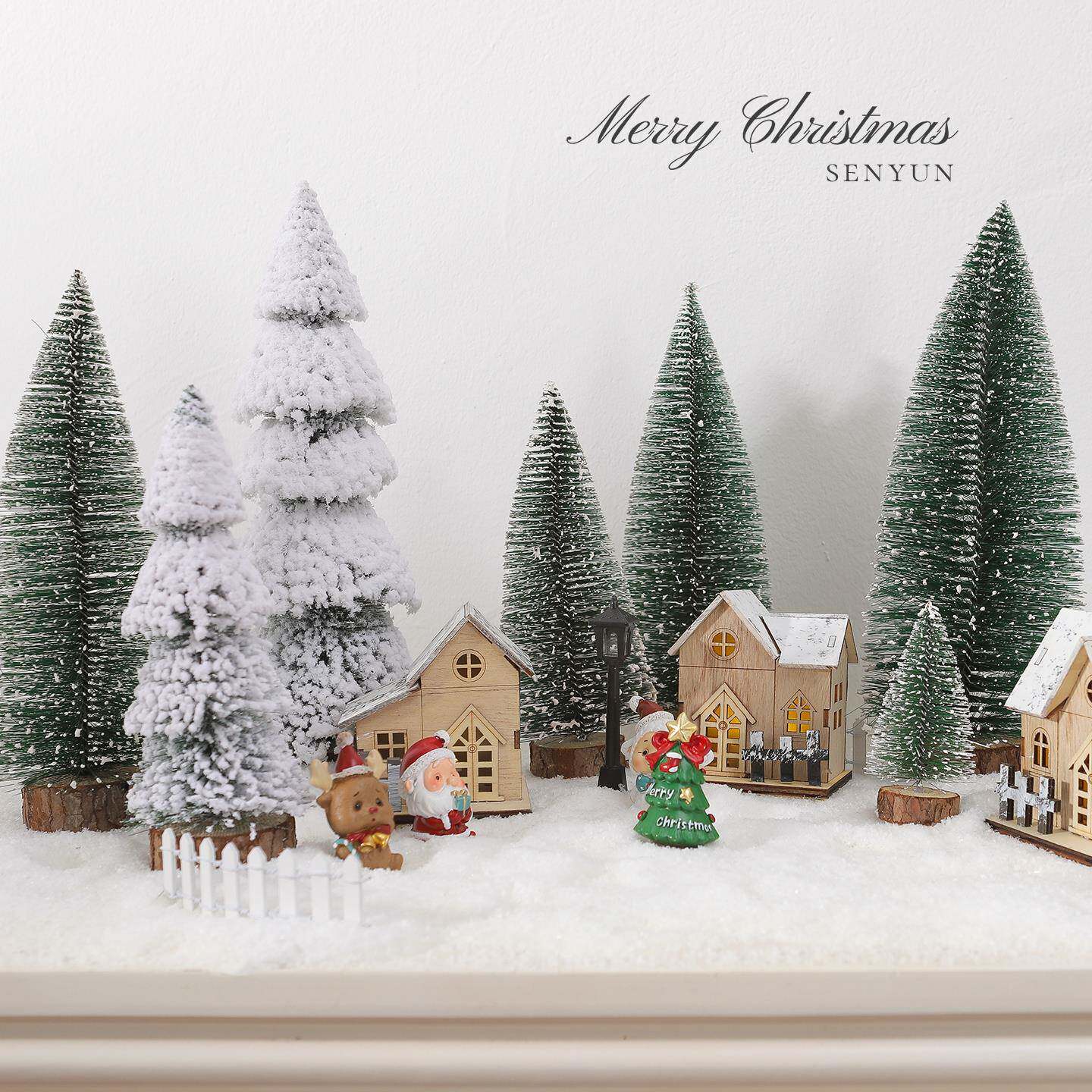 森韵圣诞装饰品微景观造景diy布景装饰桌面橱窗入户玄关造景道具