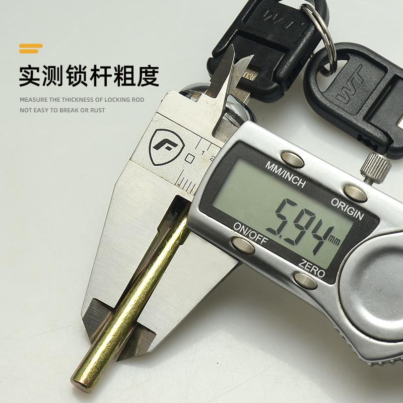 三抽屉联动锁储物矮柜锁芯90/180°文件档案柜一锁三望通WT正面锁