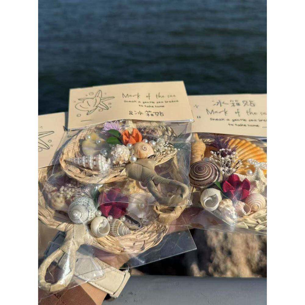 天然贝壳海螺冰箱贴磁贴创意礼品装饰品工艺品摆件儿童礼品