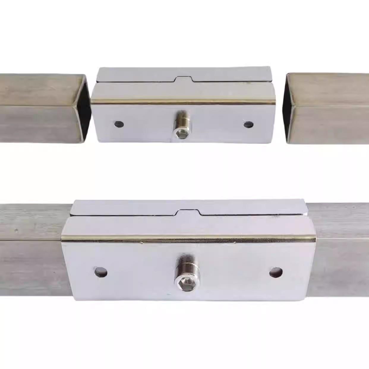 方管连接件免焊接固定件加厚不锈钢管紧固接头配件卡扣延长对接件