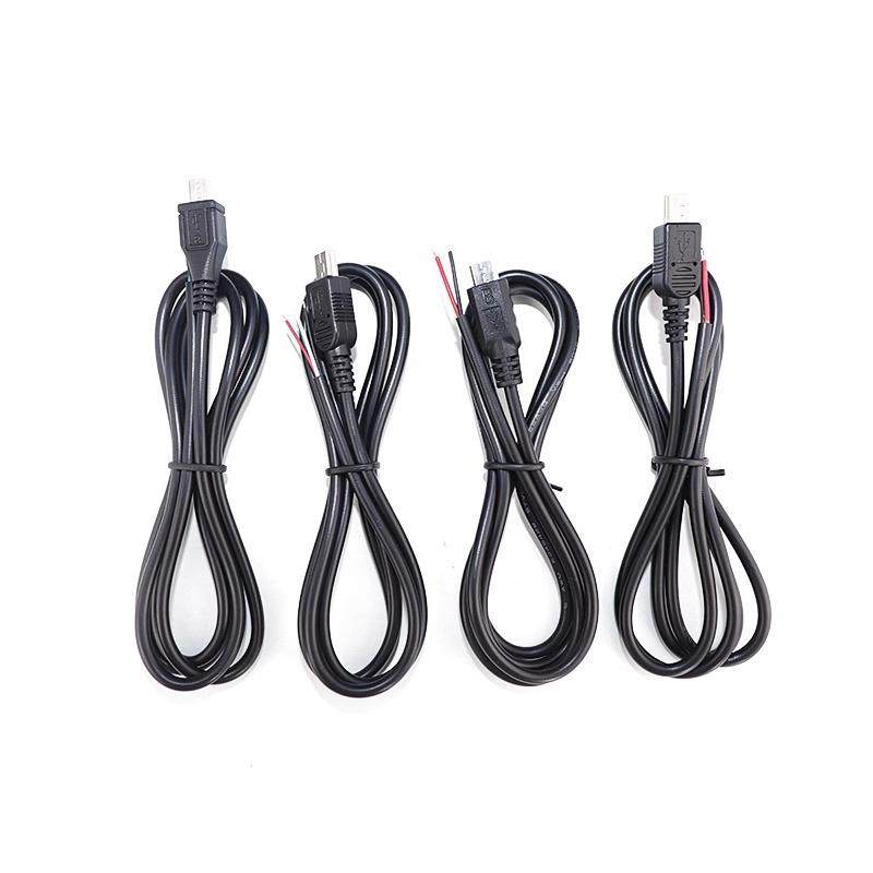 micro单头线迷你usb公头延长线V3接口T型充电线安卓mini带线头DIY