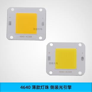 50W免驱动12V大功率LED灯珠倒装光集成光源白光暖光全光谱植物灯