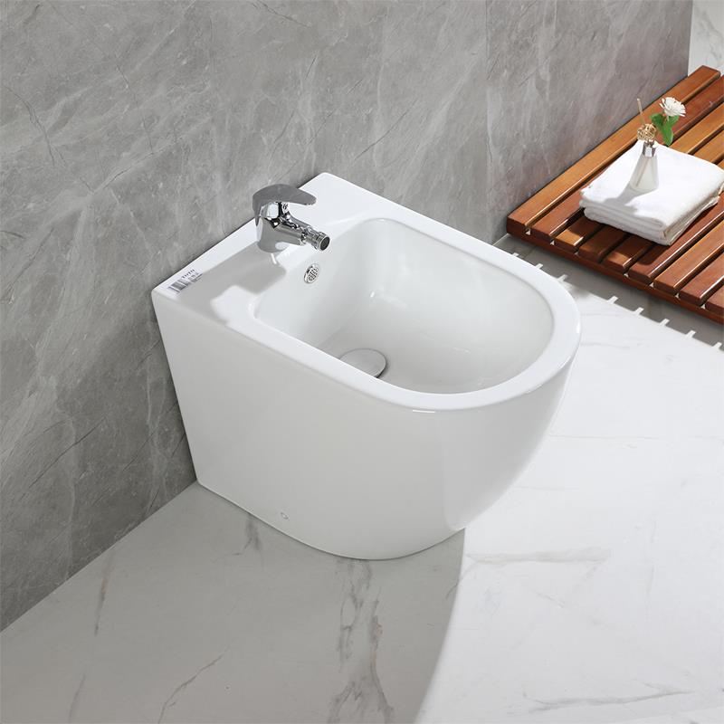 落地洁身器池盆卫浴净身妇洗器立式女性卫生间陶瓷浴盆冷热水龙头