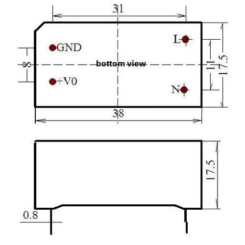3W~10W单路AC DC电源模块(3.3V.5V.9V.12V.15V.18V.24V)ACDC开关
