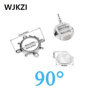 大功率LED 20-100W灯珠透镜44MM光学玻璃透镜反射准直器固定支架