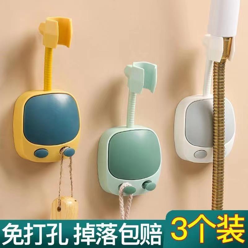 花洒支架免打孔浴头固定吸盘淋雨喷头挂座浴室淋浴器配件万向调节