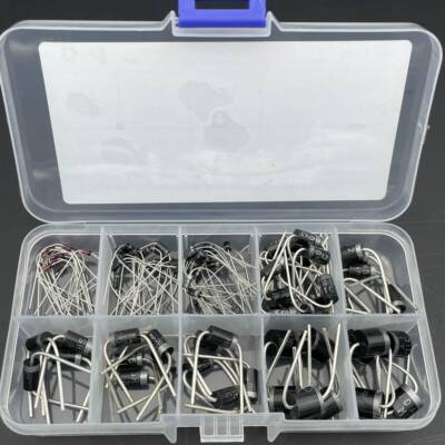 90个10种规格4148开 关SR3100肖特基10A10整流快恢覆二极体盒套装