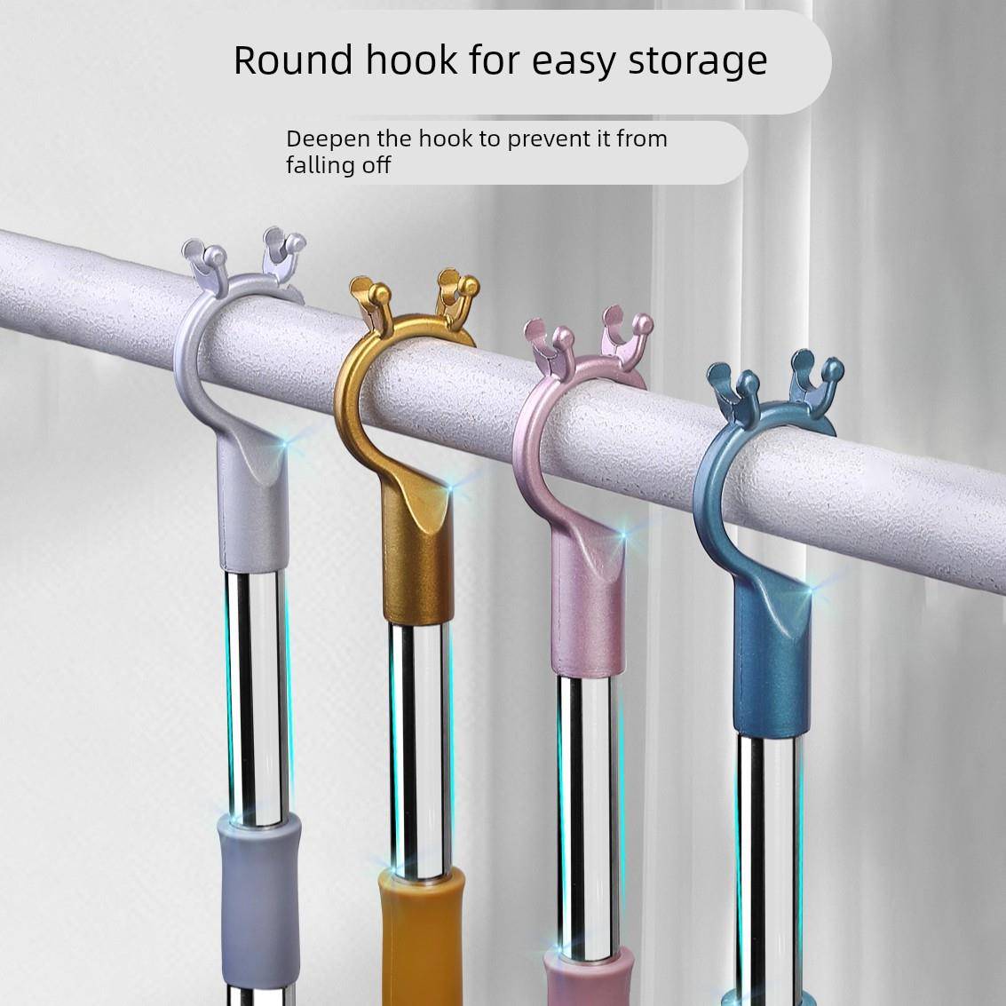撑衣杆家用可伸缩晾衣杆丫叉不锈钢阳台晒取衣棍挑衣杆子衣叉杆