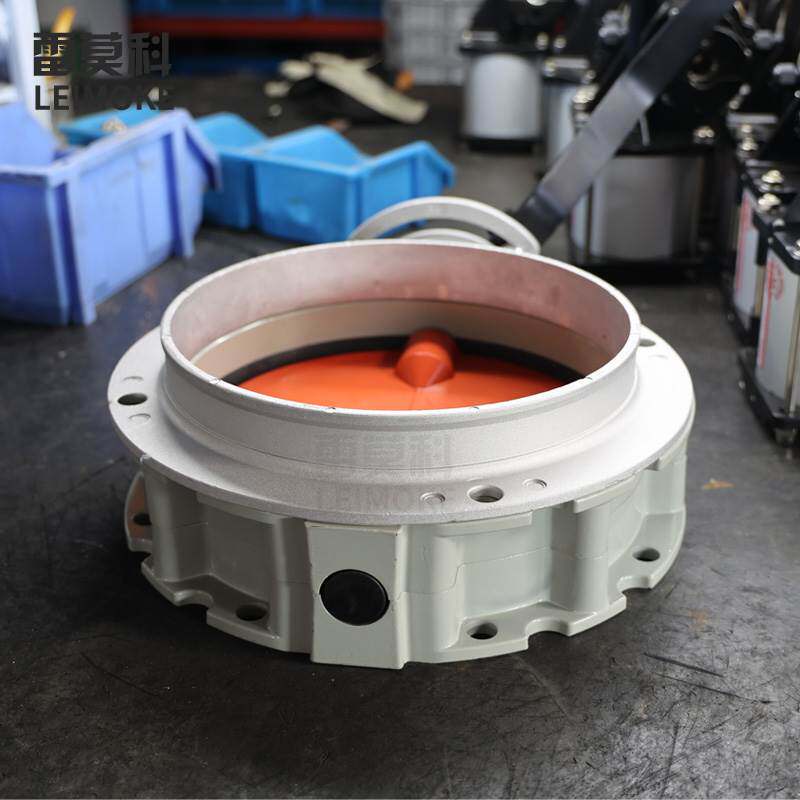 手动粉尘蝶阀单/双法兰铝合金粉体蝶阀水泥搅拌站手柄放料蝶阀