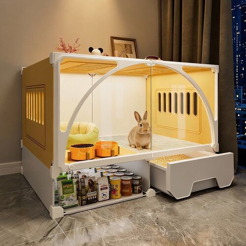 兔笼子带厕所家用室内超大号养宠物兔荷兰猪豚鼠兔别墅