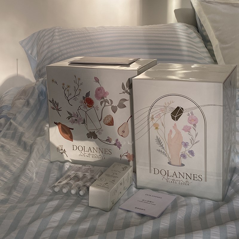DOLANNES晶石香薰礼盒灯高级感生日礼物无火扩香石送女生小众礼物