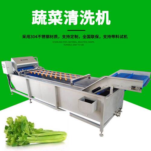 果蔬气泡清洗机JY-5200商用不锈钢蔬菜清洗机气泡喷淋洗菜机设备