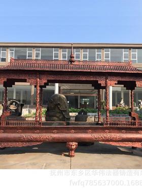 大型铁香炉厂家铸造寺庙大香炉长方形八龙柱铁香炉