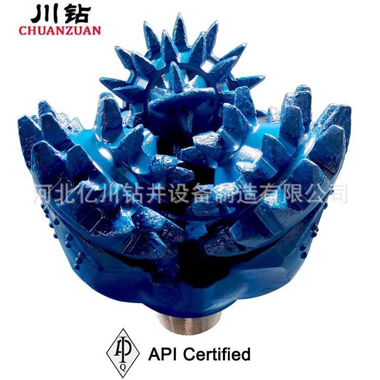 191/2英寸打水井竖井中软地层钻速快橡胶密封轴承钢齿三牙轮钻头